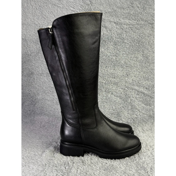 Rockport Shoes - Rockport Ivette Knee-High Boots Black Zipper Women's 7.5 M Wide Calf Waterproof